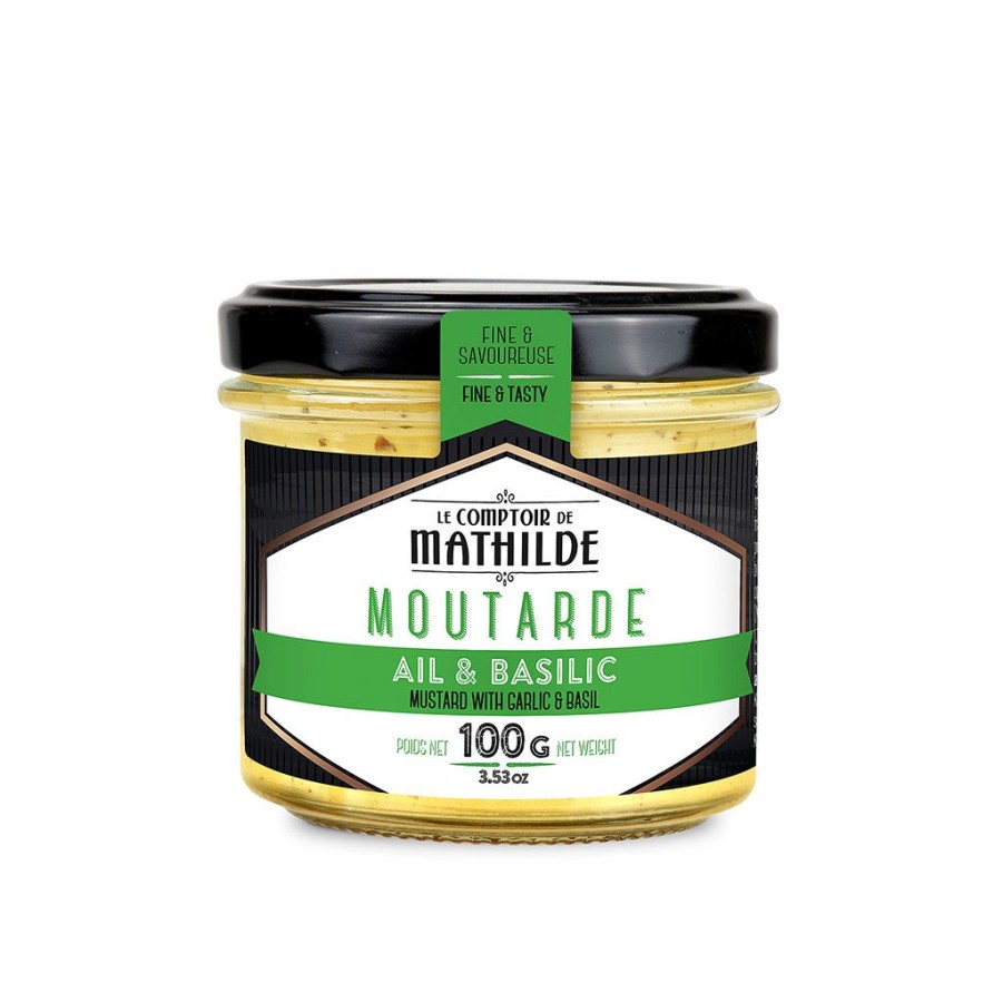 Epicerie Fabrique De Styles Condiments Et Epices | Moutarde Ail Et Basilic - 100Gr