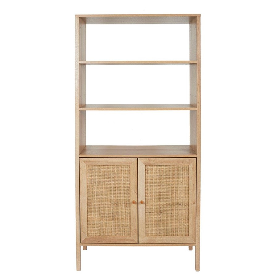 Meubles Fabrique De Styles Bibliotheques Et Etageres | Buffet Haut En Bois Avec 3 Niveaux H163Cm - Baia