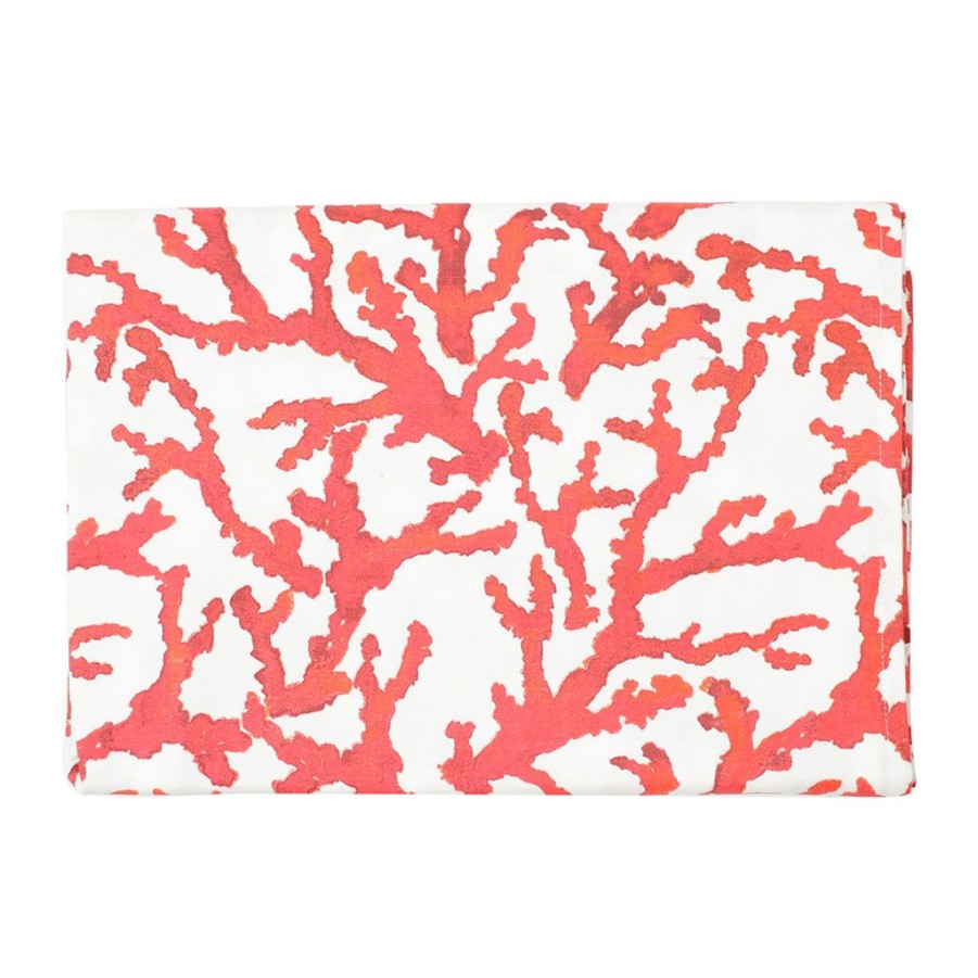 Textiles Fabrique De Styles Nappes | Nappe Estran Rouge En Coton 260X160Cm