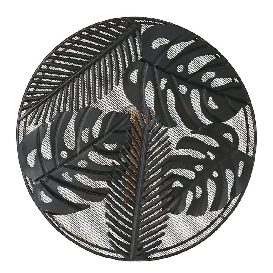 Luminaires Fabrique De Styles | Applique Ronde En Fer D40Cm Noir - Tropic'Art