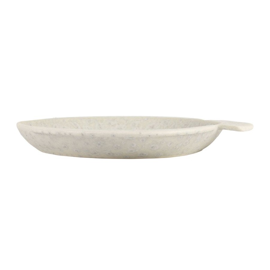 Deco Fabrique De Styles Petits Objets Deco | Vide-Poches Blanc Casse 28X26Cm En Faience - Poisson