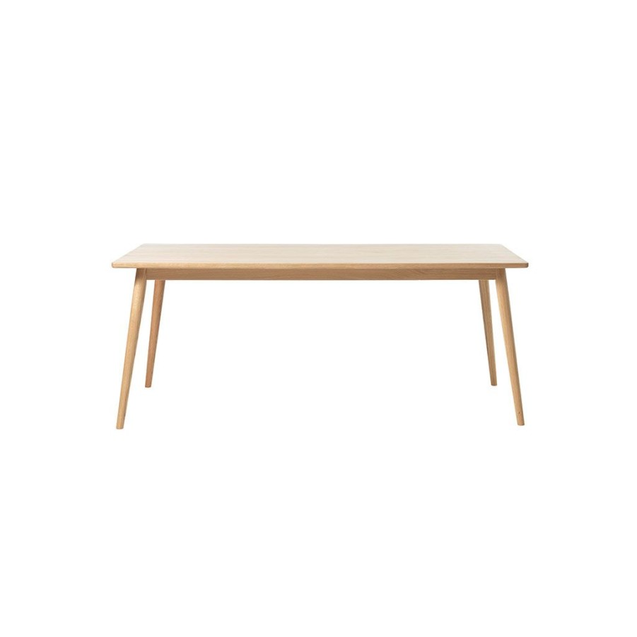 Meubles Fabrique De Styles Table De Salle A Manger | Table A Manger En Placage Chene Naturel 190X90Cm - Barrali