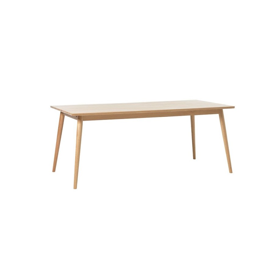 Meubles Fabrique De Styles Table De Salle A Manger | Table A Manger En Placage Chene Naturel 190X90Cm - Barrali