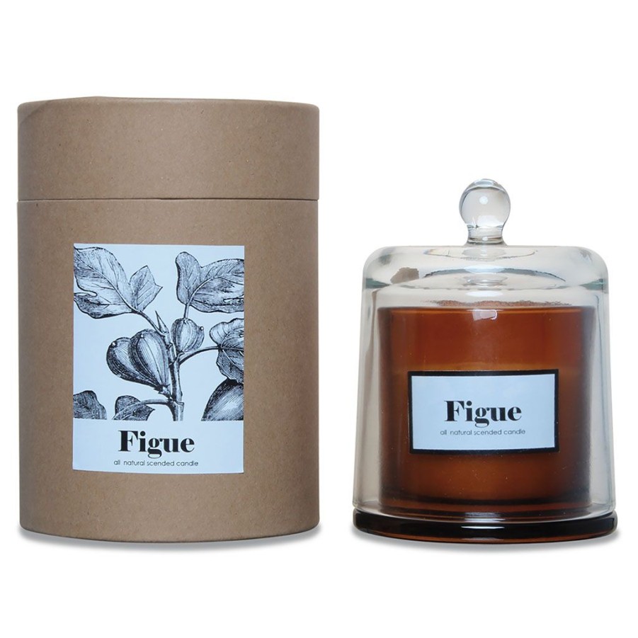 Bougies Et Senteurs Fabrique De Styles Bougies Parfumees | Bougie Cloche Ambre Gm Figue Boisee D13.5Cm