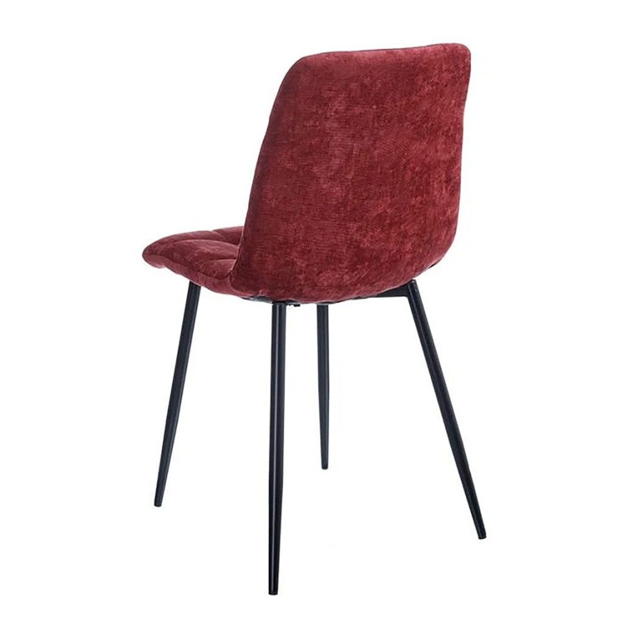 Meubles Fabrique De Styles Chaises | Chaise Salle A Manger En Tissu Bordeaux - Mony