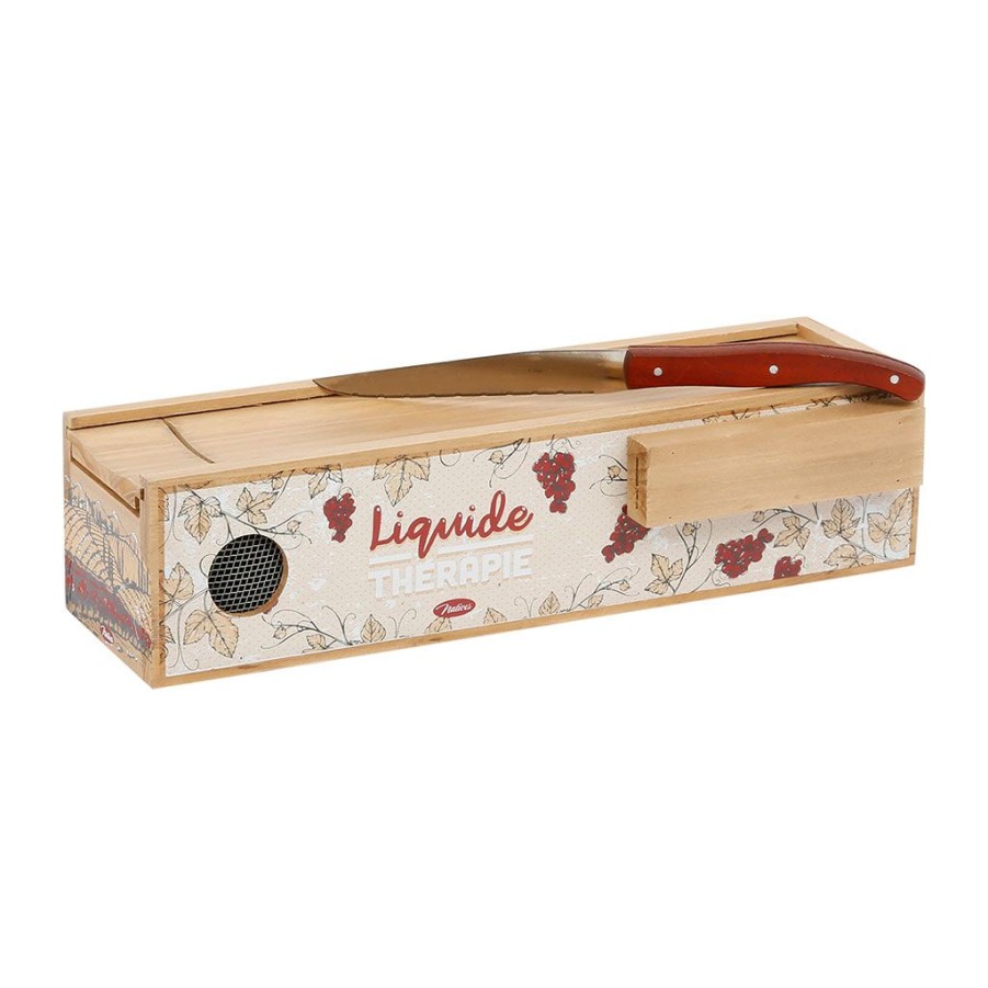 Arts De La Table Fabrique De Styles Boites | Boite En Sapin Et Inox Beige Et Rouge - Liquide Therapie