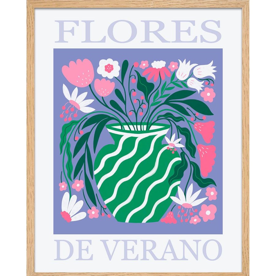 Deco Fabrique De Styles Deco A Suspendre Et Adhesive | Cadre Bogota Verano 40X50Cm Lario Chene