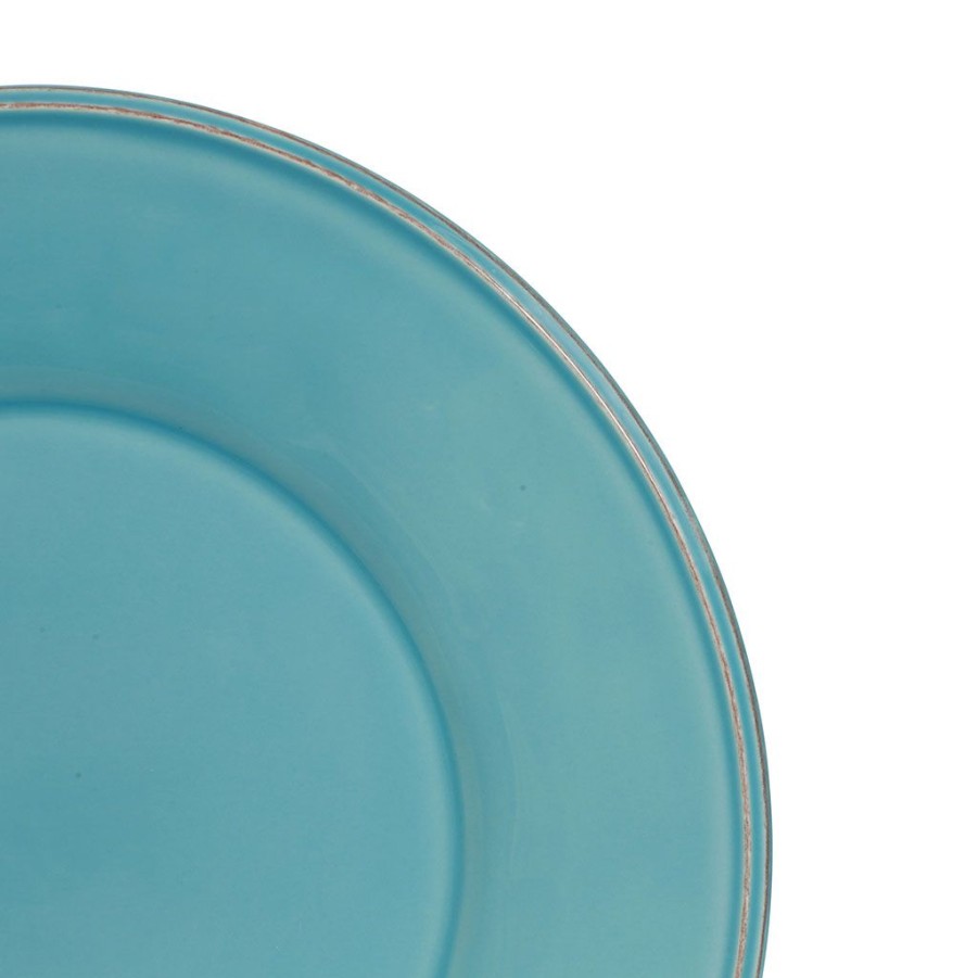 Arts De La Table Fabrique De Styles Assiettes | Assiette Plate En Faience Turquoise D28.5Cm - Constance