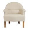 Meubles Fabrique De Styles Fauteuils | Fauteuil Crapaud En Pin Et Coton Creme - Chambray