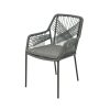 Jardin Fabrique De Styles Chaises&Fauteuils | Chaise De Jardin Empilable En Resine Tressee Grise - Seville