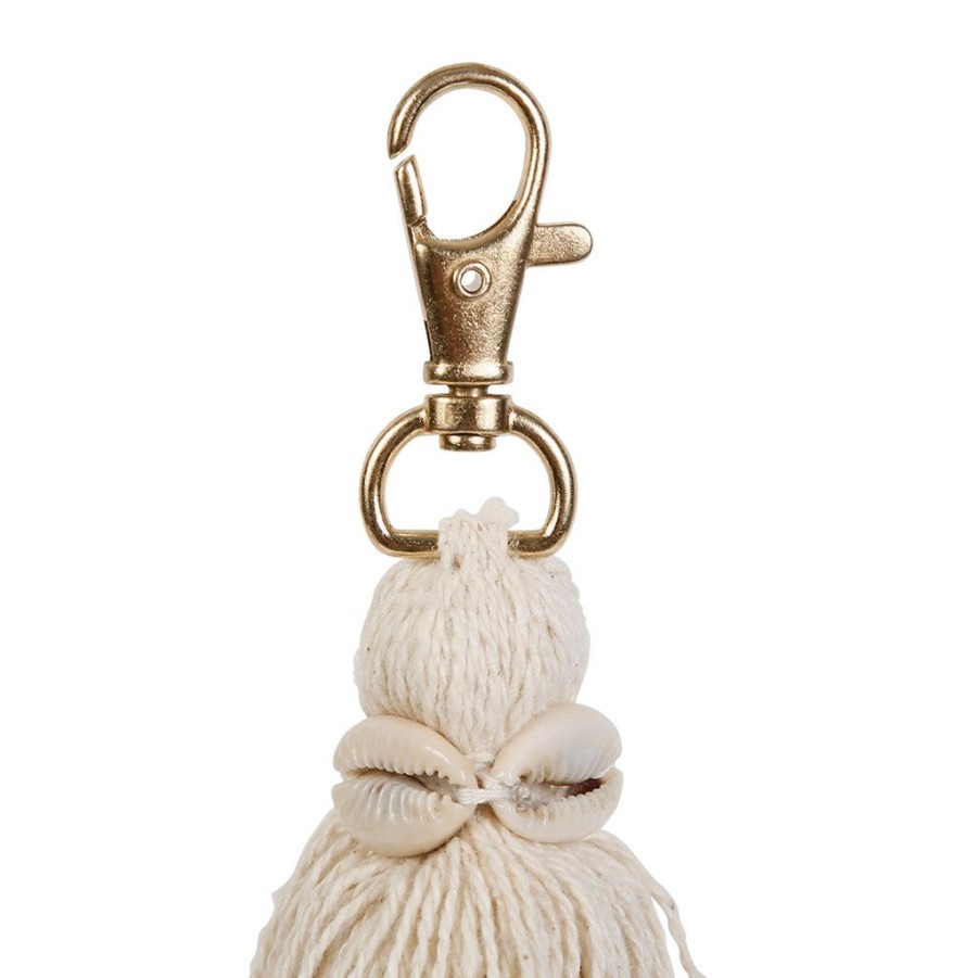 Accessoires Et Loisirs Fabrique De Styles Accessoires | Porte-Cles Courba En Coton Terracotta, Blanc Casse Et Jaune