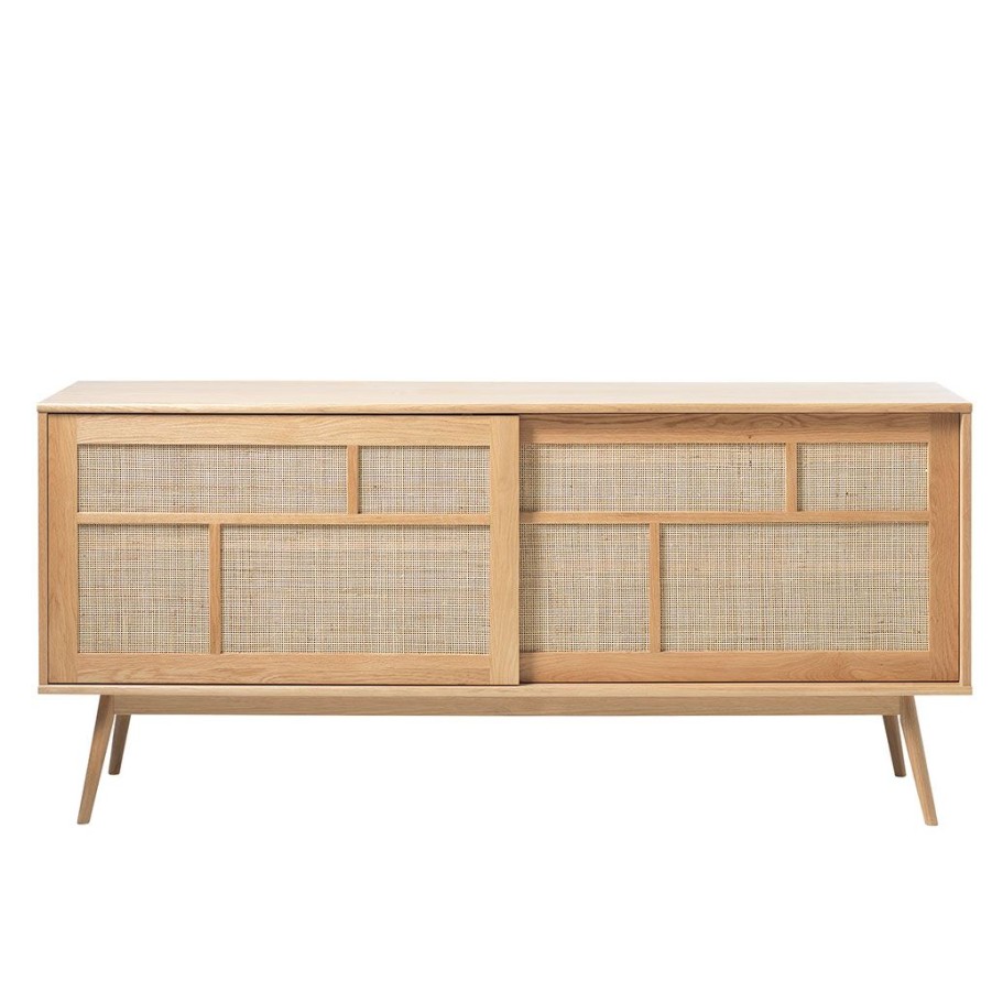 Meubles Fabrique De Styles Buffets Et Vitrines | Buffet En Placage Chene Naturel H80Cm - Barrali