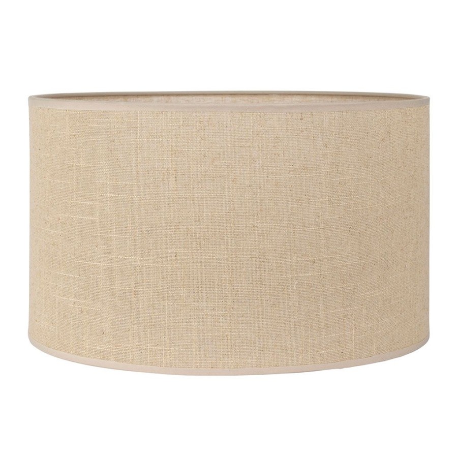 Luminaires Fabrique De Styles | Abat Jour En Coton Et Lin Beige H24Cm - Ter-Bohem