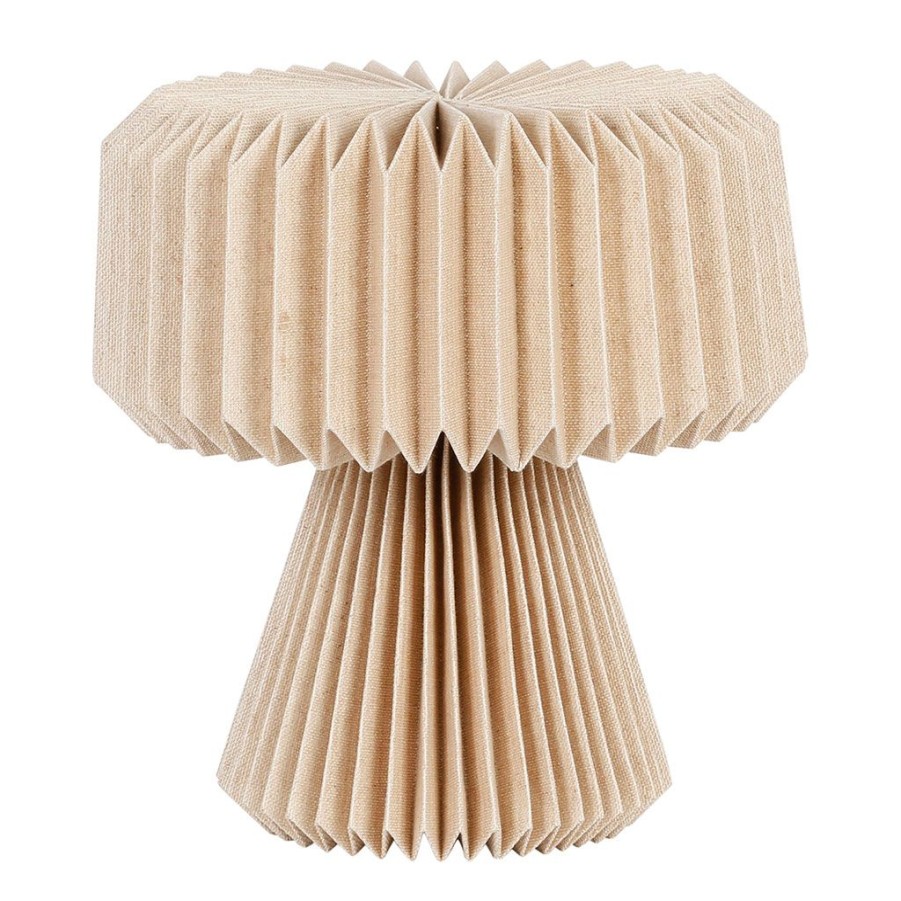 Luminaires Fabrique De Styles | Lampe En Papier Et Coton Recycle Beige D33Xh33Cm - Fontelo