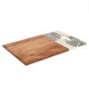 Arts De La Table Fabrique De Styles Planches A Decouper | Planche A Decouper Noir Et Blanc 48X30Cm - Nala