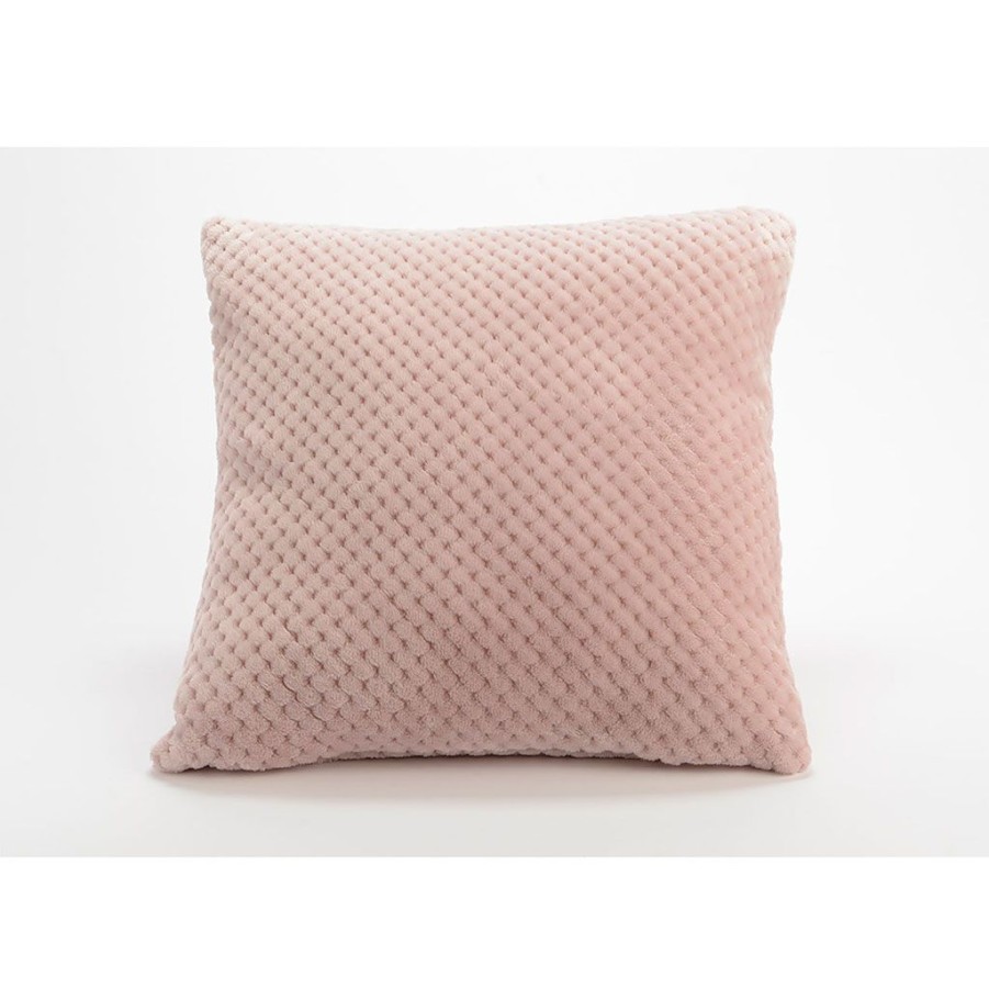 Textiles Fabrique De Styles | Coussin Damier Vieux Rose 40X40Cm