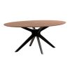 Meubles Fabrique De Styles Table De Salle A Manger | Table A Manger En Noyer Plaque L180Cm - Naanim