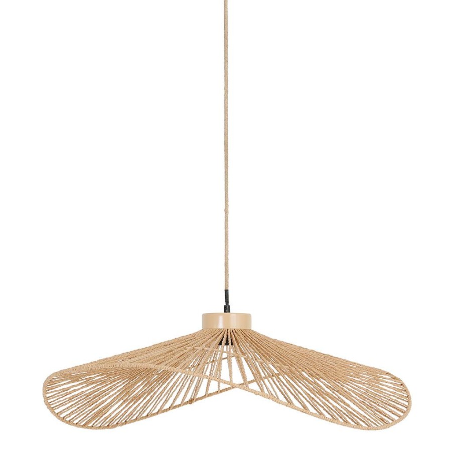 Luminaires Fabrique De Styles | Suspension En Corde De Papier L71Cm Naturel - Calyp