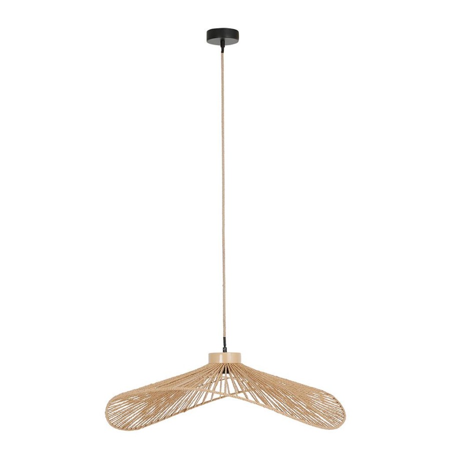 Luminaires Fabrique De Styles | Suspension En Corde De Papier L71Cm Naturel - Calyp