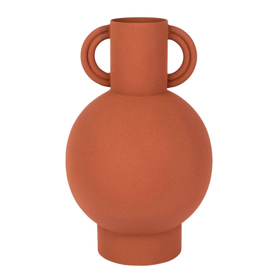 Deco Fabrique De Styles Vases Et Soliflores | Vase Pour Fleur Sechee Terracotta En Fer - Sweet Leaves