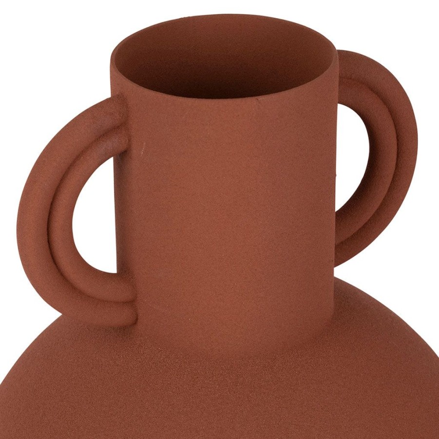 Deco Fabrique De Styles Vases Et Soliflores | Vase Pour Fleur Sechee Terracotta En Fer - Sweet Leaves