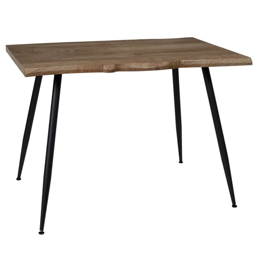 Meubles Fabrique De Styles Table De Salle A Manger | Table A Manger En Mdfrel Et Pieds En Fer 110X75Cm - Forest