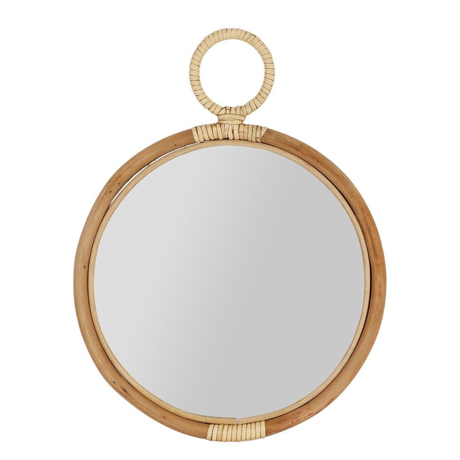 Deco Fabrique De Styles | Miroir En Rotin Et Mdf Naturel 35Xh43Cm - Mirage