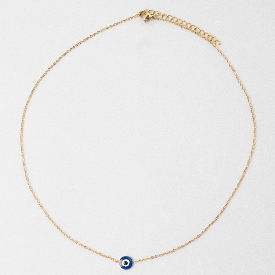 Accessoires Et Loisirs Fabrique De Styles Bijoux Fantaisie | Collier En Acier Inoxydable Indigo L39Cm