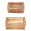 Arts De La Table Fabrique De Styles Plateaux | Lot De 2 Plateaux En Acacia - Dalbert