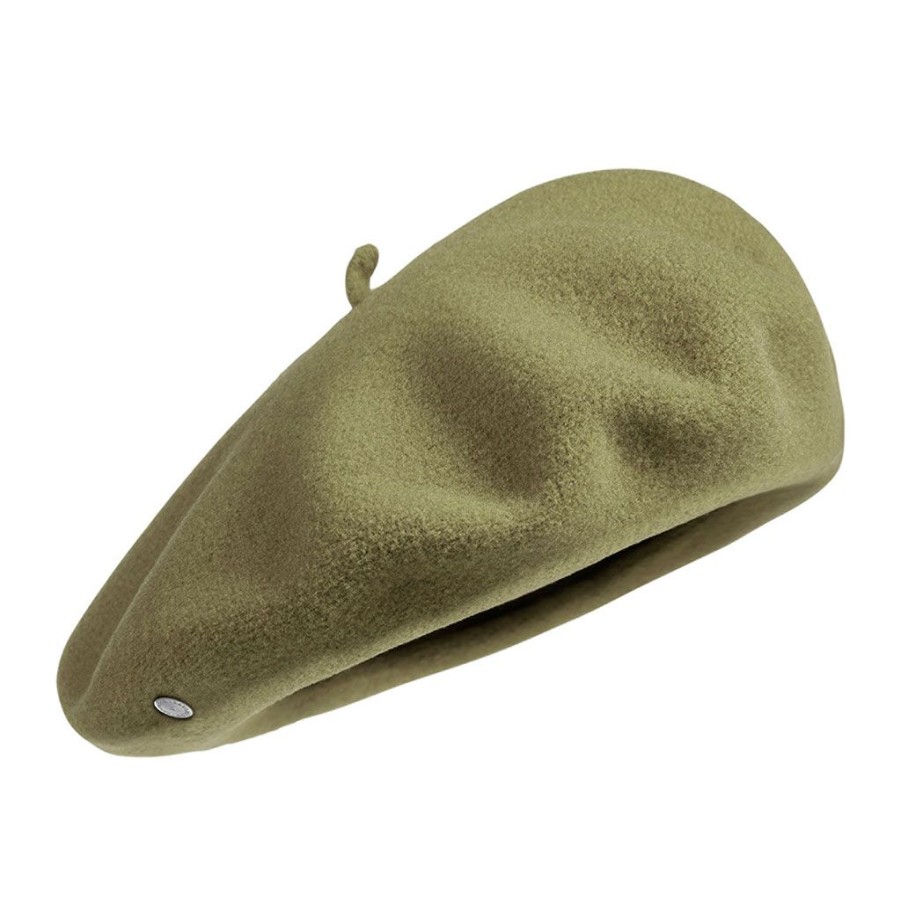 Accessoires Et Loisirs Fabrique De Styles Habillement | Beret Olive Laulhere 100% Laine De Merinos - Taille Unique