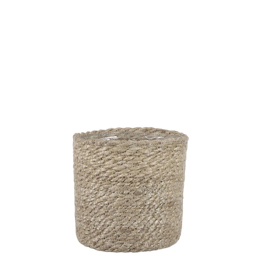 Deco Fabrique De Styles Cache&Pots Et Supports | Cache-Pot Atlantic Creme D14Xh14Cm