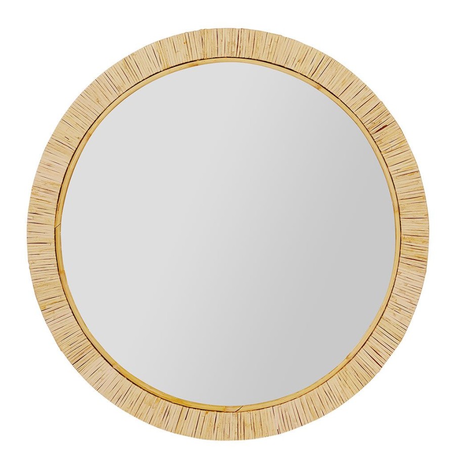 Deco Fabrique De Styles | Miroir Rond En Rotin Naturel D60Cm