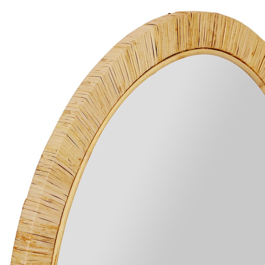 Deco Fabrique De Styles | Miroir Rond En Rotin Naturel D60Cm