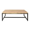 Meubles Fabrique De Styles Table Basses | Table Basse En Acacia Et Pieds En Fer Noir - Brooklyn