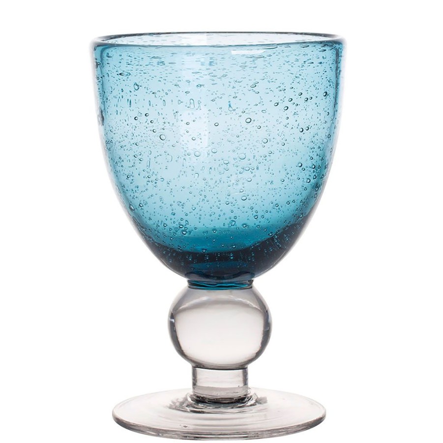 Arts De La Table Fabrique De Styles Verres A Vin | Verre A Pied 28Cl Artisan Bulle Bleu