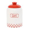 Arts De La Table Fabrique De Styles Pots Et Bocaux | Pot Cafe En Dolomite Rouge Et Blanc Cafe - Gaston