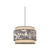 Luminaires Fabrique De Styles | Suspension En Coton Et Raphia D38Cm Naturel Et Noir - Milo