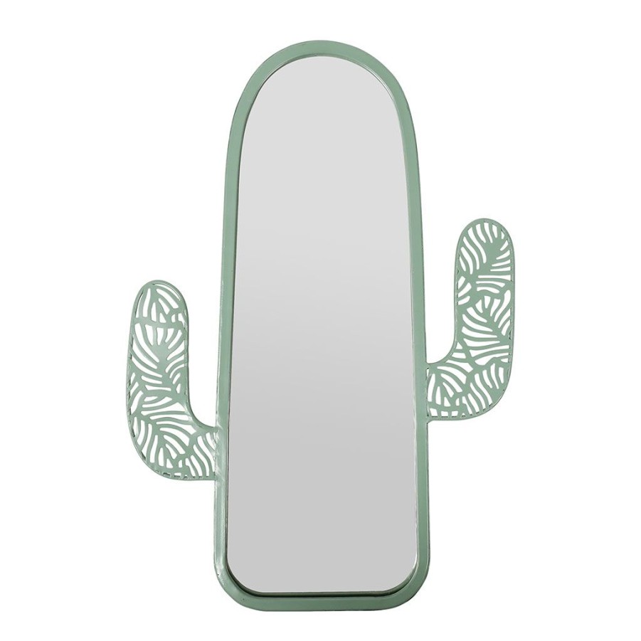 Deco Fabrique De Styles | Miroir Cactus Panellia Vert Clair En Fer