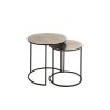 Meubles Fabrique De Styles Bouts De Canape Et Tables D'Appoint | Table D'Appoint Gigogne (X2) En Fer Argent - Felia