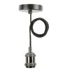 Luminaires Fabrique De Styles | Suspension Antique Noir - E27 - Cable 70 Cm