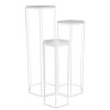 Meubles Fabrique De Styles Bouts De Canape Et Tables D'Appoint | Sellettes Gigogne (X3) En Metal Blanc