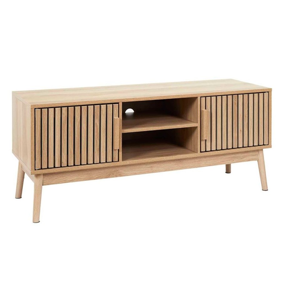 Meubles Fabrique De Styles Meubles Tv | Meuble Tv En Bois Naturel 117X48Cm - Kara