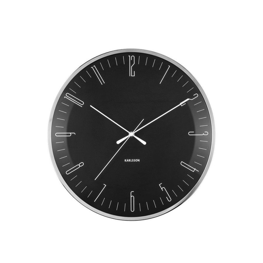 Deco Fabrique De Styles Horloges | Horloge Dragonfly Noir Dome En Verre