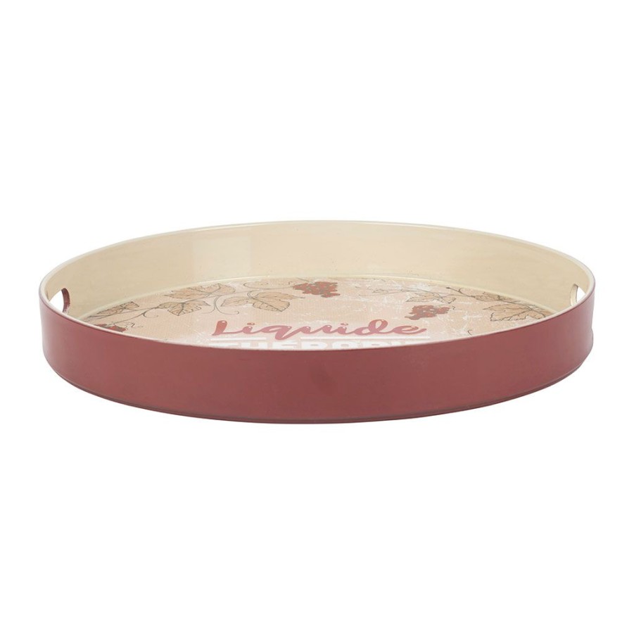 Arts De La Table Fabrique De Styles Plateaux | Plateau Beige Et Rouge 32X4 - Liquide Therapie