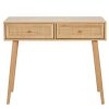 Meubles Fabrique De Styles Consoles | Console 2 Tiroirs En Bois Naturel - Baia