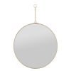 Deco Fabrique De Styles | Miroir Rond En Laiton Dore D29Cm - Ornalise