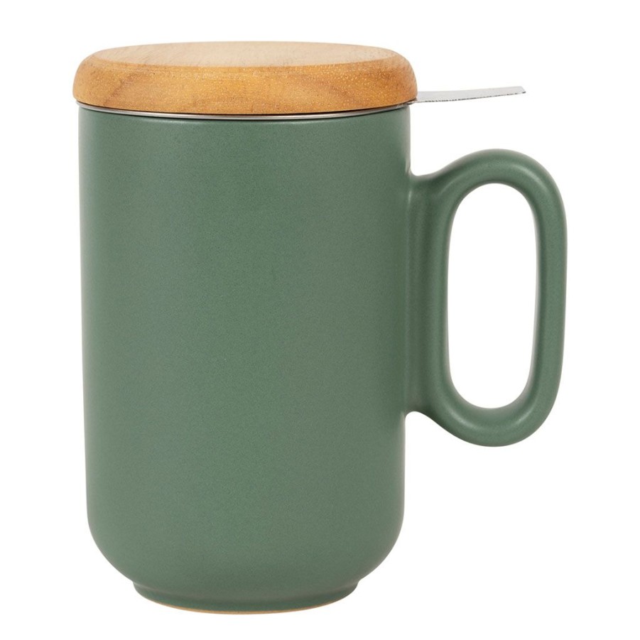 Arts De La Table Fabrique De Styles Tasses Et Mugs | Tisaniere En Gres Avec Filtre Vert Mat - Baltika