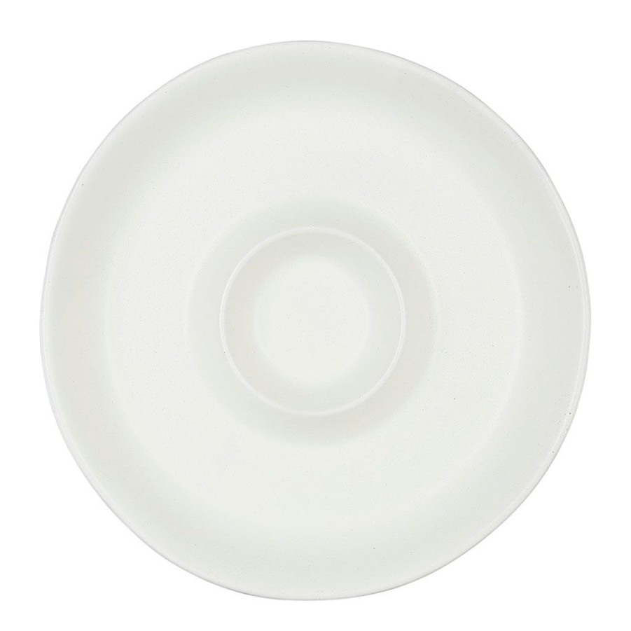 Arts De La Table Fabrique De Styles Plats Et Saladiers | Plat En Gres Blanc - Courba