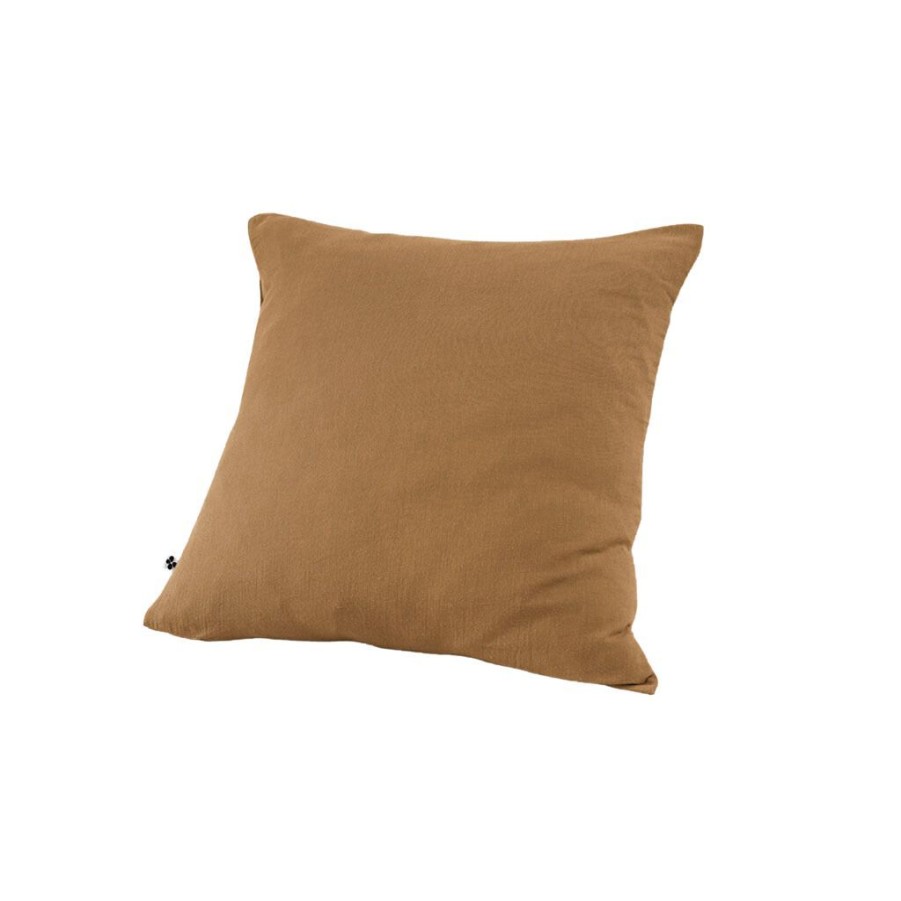 Textiles Fabrique De Styles Taies Et Traversins | Taie D'Oreiller Camel En Gaze De Coton 60X60Cm - Gaia