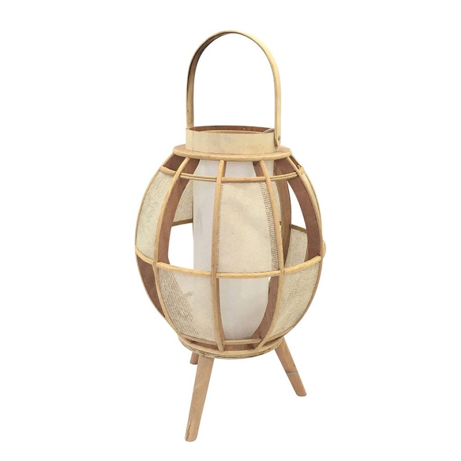 Luminaires Fabrique De Styles | Lampe Lanterne Naturelle H56Cm - Cordey